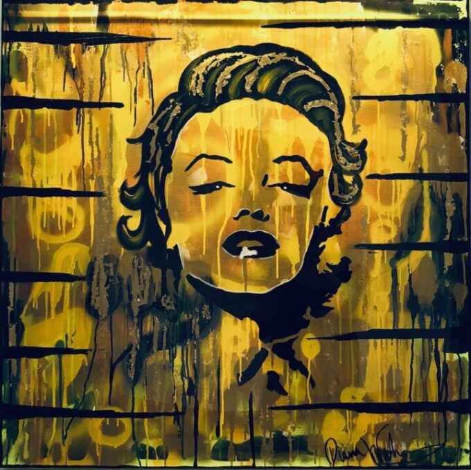 BLACK MARILYN , 100x100 cm blanteknik