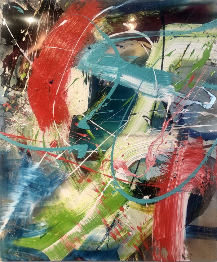 Wildlife 100x100 cm,mixed media på duk. jpg