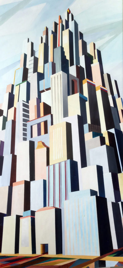 Röda mattan” 145x70 cm, akryl på duk